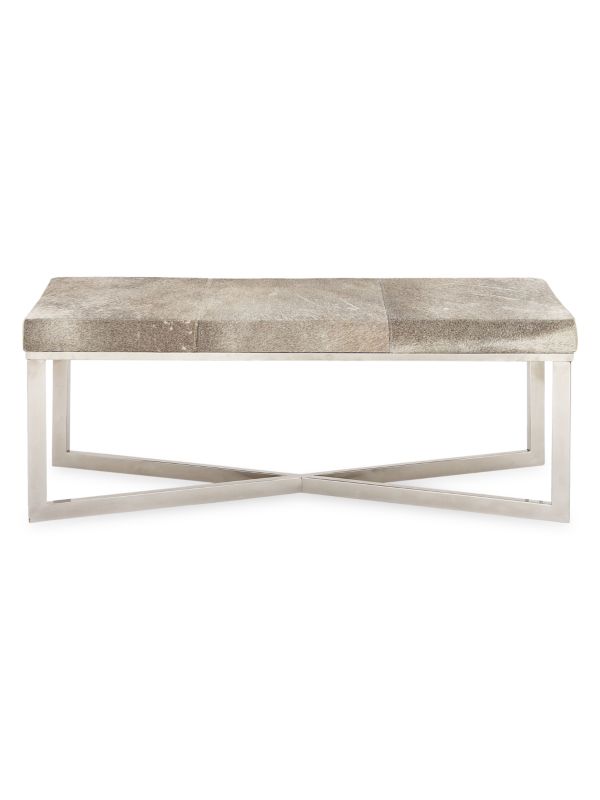 Primrose Valley Cowhide Rectangle Bench